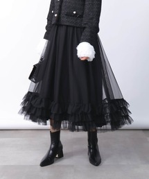 PICCIN PERLA（ピッチンペルラ）の「フリルチュールスカート（スカート）」