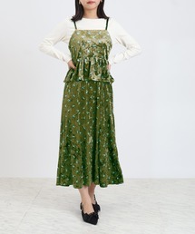 ワンピース（グリーン・カーキ/緑色系・刺繍）ファッション通販