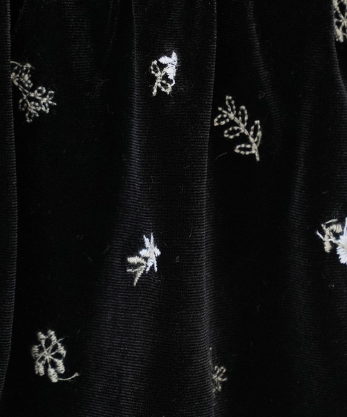 フラワー刺繍ベロアキャミワンピース（ワンピース）｜ASTORIA ODIER