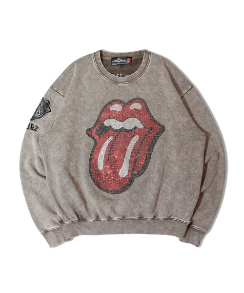 JACKROSE（ジャックローズ）の「B-TRS-Lips&Tongue ラインストーン-クルースウェット（スウェット・メンズ・ブラック/グレー/ブラウン・S/M/L）」の11枚目の写真