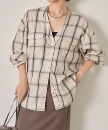 Jena espace merveilleux | オンブレーチェックダブルVシャツ(シャツ/ブラウス)