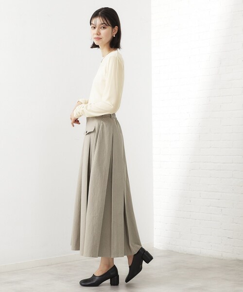 THE SHOP TK （ザ ショップ ティーケー ）の「【程よいシアー感】ベロア袖クシュプルオーバー（Tシャツ/カットソー・レディース・ダークブラウン/アイボリー/ブルー/チャコールグレー・13/12）」の9枚目の写真