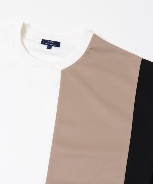 ITEMS URBANRESEARCH（アイテムズ アーバンリサーチ）の「ポンチ切替 ロングスリーブ Tops（Tシャツ/カットソー・メンズ・グレー/ネイビー/ベージュ・LARGE/MEDIUM）」の9枚目の写真