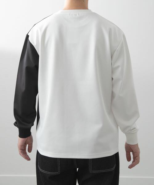 ITEMS URBANRESEARCH（アイテムズ アーバンリサーチ）の「ポンチ切替 ロングスリーブ Tops（Tシャツ/カットソー・メンズ・グレー/ネイビー/ベージュ・LARGE/MEDIUM）」の11枚目の写真