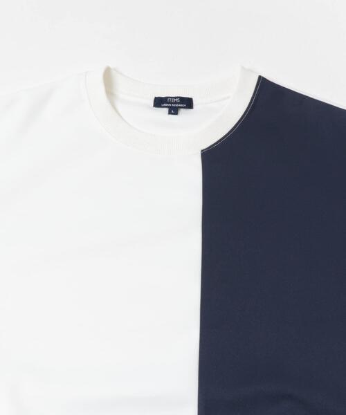 ITEMS URBANRESEARCH（アイテムズ アーバンリサーチ）の「ポンチ切替 ロングスリーブ Tops（Tシャツ/カットソー・メンズ・グレー/ネイビー/ベージュ・LARGE/MEDIUM）」の13枚目の写真