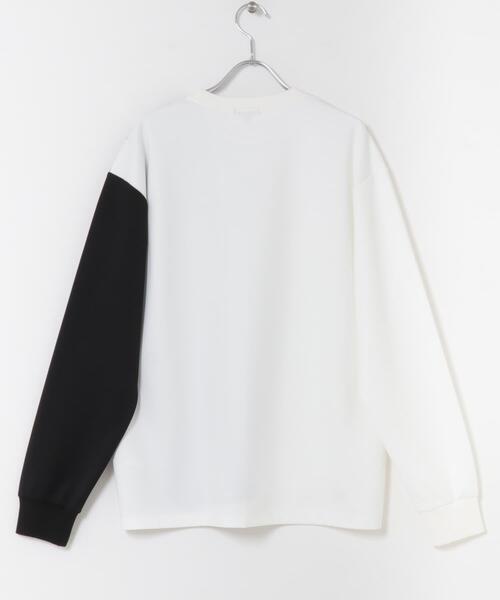 ITEMS URBANRESEARCH（アイテムズ アーバンリサーチ）の「ポンチ切替 ロングスリーブ Tops（Tシャツ/カットソー・メンズ・グレー/ネイビー/ベージュ・LARGE/MEDIUM）」の14枚目の写真