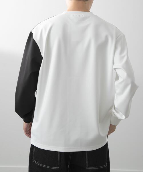ITEMS URBANRESEARCH（アイテムズ アーバンリサーチ）の「ポンチ切替 ロングスリーブ Tops（Tシャツ/カットソー・メンズ・グレー/ネイビー/ベージュ・LARGE/MEDIUM）」の21枚目の写真