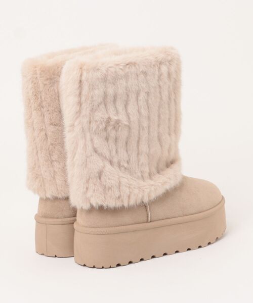 ムーンブーツホワイトファー ムートンブーツ25センチ ムーンブーツホワイトファー ムートンブーツ25センチ ムーンブーツ