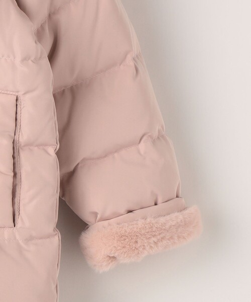 SHIPS（シップス）の「SHIPS KIDS:90cm /〈撥水/手洗い可能〉ミディアム丈 リサイクル ダウン フーディー（ダウンジャケット/コート・キッズ・ネイビー/ピンク・90）」の11枚目の写真