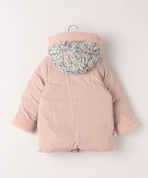 SHIPS（シップス）の「SHIPS KIDS:90cm /〈撥水/手洗い可能〉ミディアム丈 リサイクル ダウン フーディー（ダウンジャケット/コート・キッズ・ネイビー/ピンク・90）」の5枚目の写真