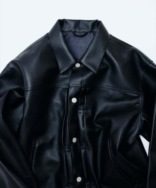 シンセティック レザー トラッカージャケット（その他アウター