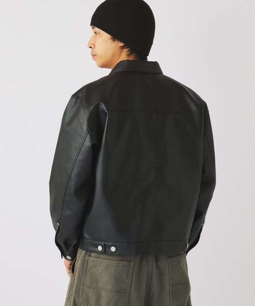 シンセティック レザー トラッカージャケット（その他アウター