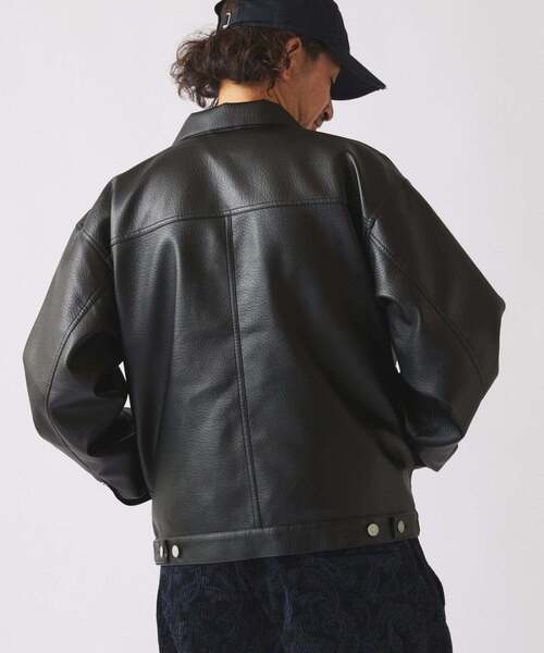 シンセティック レザー トラッカージャケット（その他アウター