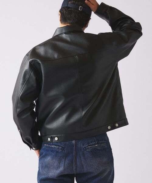 セール】シンセティック レザー トラッカージャケット（その他アウター