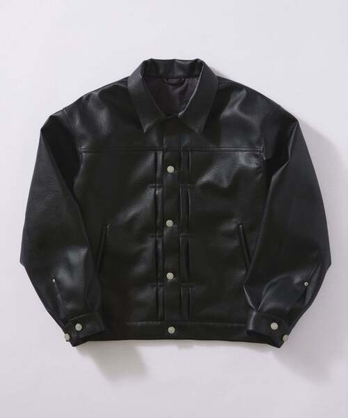シンセティック レザー トラッカージャケット（その他アウター