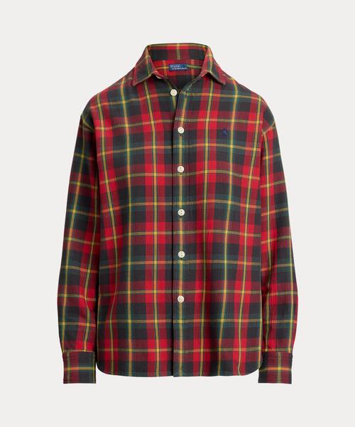 POLO RALPH LAUREN(ポロ ラルフ ローレン)の「リラックス フィット チェック コットン ツイル シャツ(シャツ/ブラウス・レディース・レッド・XXS/XS/S/M/L/XL)」の2枚目の写真