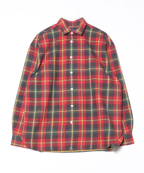 POLO RALPH LAUREN(ポロ ラルフ ローレン)の「リラックス フィット チェック コットン ツイル シャツ(シャツ/ブラウス・レディース・レッド・XXS/XS/S/M/L/XL)」の6枚目の写真