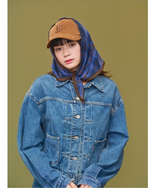 OVERRIDE（オーバーライド）の「OVERRIDE x TOMII SCARF&CORD CAP SG / オーバーライド（キャップ・レディース・ネイビー/ブラウン・57~59cm）」の2枚目の写真