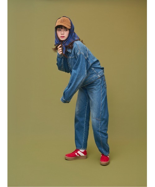 OVERRIDE（オーバーライド）の「OVERRIDE x TOMII SCARF&CORD CAP SG / オーバーライド（キャップ・レディース・ネイビー/ブラウン・57~59cm）」の4枚目の写真