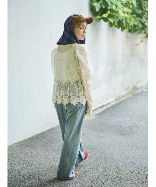 OVERRIDE（オーバーライド）の「OVERRIDE x TOMII SCARF&CORD CAP SG / オーバーライド（キャップ・レディース・ネイビー/ブラウン・57~59cm）」の7枚目の写真