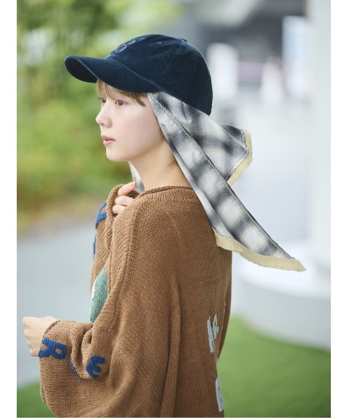 OVERRIDE（オーバーライド）の「OVERRIDE x TOMII SCARF&CORD CAP SG / オーバーライド（キャップ・レディース・ネイビー/ブラウン・57~59cm）」の17枚目の写真