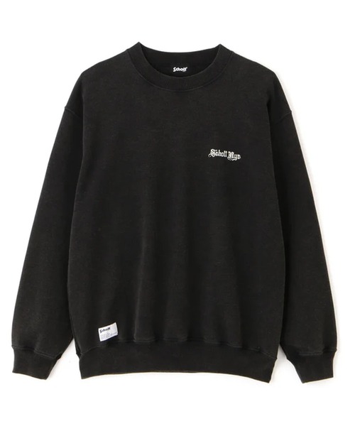 schott(ショット)の「SCHOTT-QUALITY AND QUANTITY CREW SWEAT(スウェット・メンズ・ブラック/レッド・M/L)」の2枚目の写真