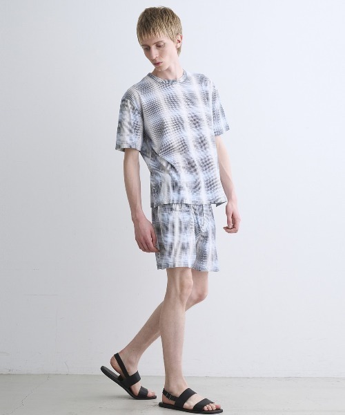 three dots(スリードッツ)の「シャドウチェックプリント ショートパンツ(その他パンツ・メンズ・ブラウン系その他/ブルー系その他・SMALL/LARGE/MEDIUM)」の9枚目の写真