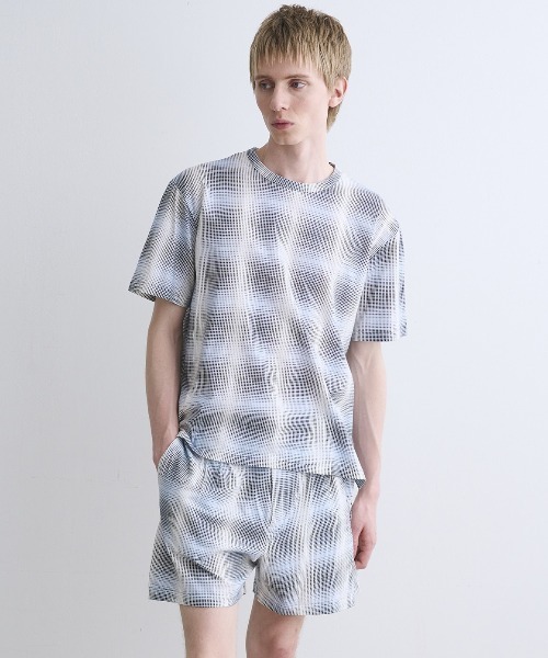 three dots(スリードッツ)の「シャドウチェックプリント ショートパンツ(その他パンツ・メンズ・ブラウン系その他/ブルー系その他・SMALL/LARGE/MEDIUM)」の8枚目の写真