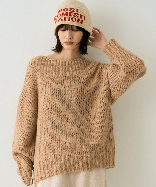 Rouge vif Anna（ルージュヴィフアンナ）の「ロービングニットプルオーバー（ニット/セーター・レディース・アイボリー/レッド/ベージュ・フリー）」の3枚目の写真