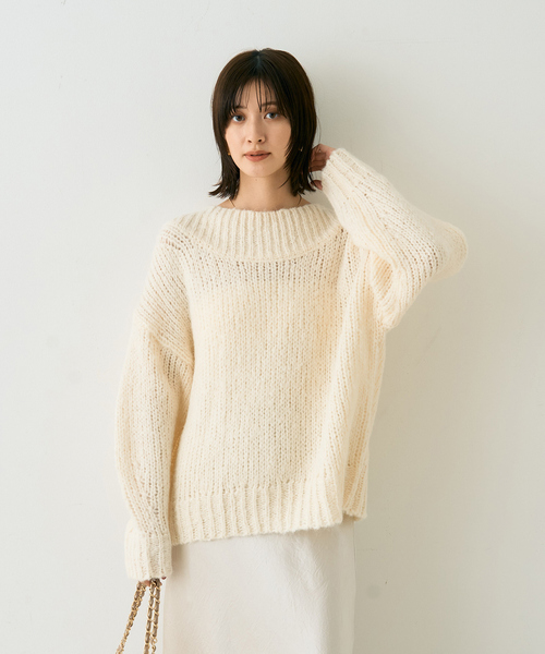 Rouge vif Anna（ルージュヴィフアンナ）の「ロービングニットプルオーバー（ニット/セーター・レディース・アイボリー/レッド/ベージュ・フリー）」の21枚目の写真