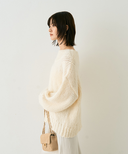 Rouge vif Anna（ルージュヴィフアンナ）の「ロービングニットプルオーバー（ニット/セーター・レディース・アイボリー/レッド/ベージュ・フリー）」の17枚目の写真