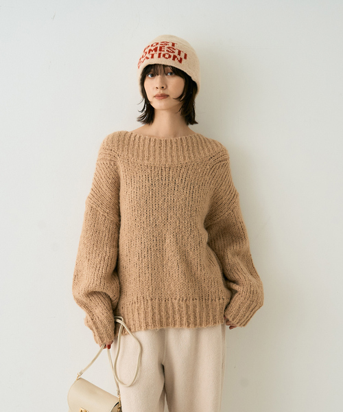 Rouge vif Anna（ルージュヴィフアンナ）の「ロービングニットプルオーバー（ニット/セーター・レディース・アイボリー/レッド/ベージュ・フリー）」の7枚目の写真