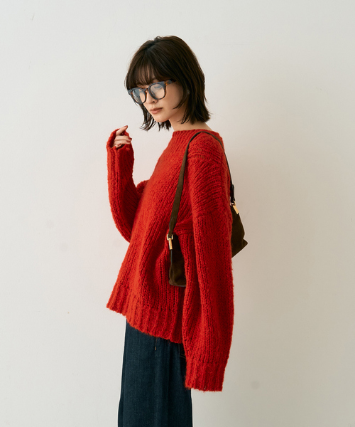 Rouge vif Anna（ルージュヴィフアンナ）の「ロービングニットプルオーバー（ニット/セーター・レディース・アイボリー/レッド/ベージュ・フリー）」の16枚目の写真