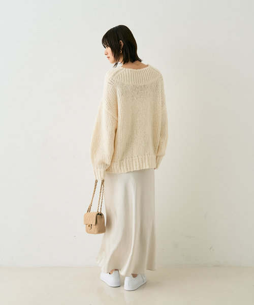 Rouge vif Anna（ルージュヴィフアンナ）の「ロービングニットプルオーバー（ニット/セーター・レディース・アイボリー/レッド/ベージュ・フリー）」の8枚目の写真