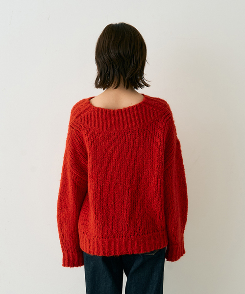 Rouge vif Anna（ルージュヴィフアンナ）の「ロービングニットプルオーバー（ニット/セーター・レディース・アイボリー/レッド/ベージュ・フリー）」の5枚目の写真