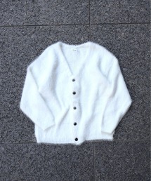 ATELANE（アテレーン）の「ATELANE / シャギーニットカーディガン/ストライプ（カーディガン/ボレロ）」