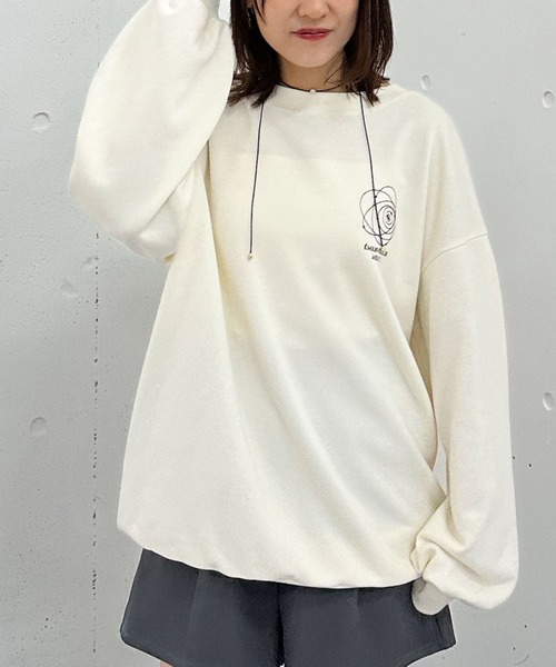 archives(アルシーヴ)の「胸刺繍BIGスウェット(スウェット・レディース・アイボリー/グレー/ブラウン・MEDIUM)」の15枚目の写真