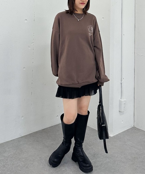 archives(アルシーヴ)の「胸刺繍BIGスウェット(スウェット・レディース・アイボリー/グレー/ブラウン・MEDIUM)」の11枚目の写真