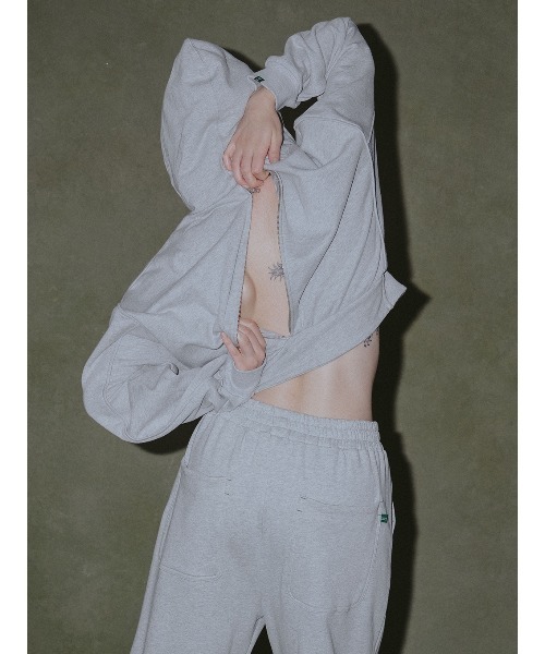 ELCHELE(エルチェレ)の「FRENCH TERRY HOODIE(パーカー・レディース・オフホワイト/ヘザーグレー/パープル・FREE)」の1枚目の写真