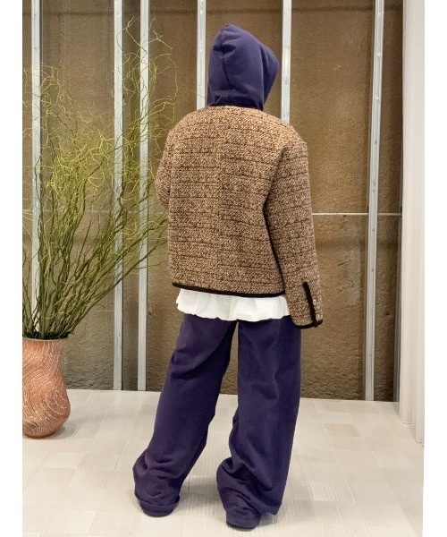 ELCHELE(エルチェレ)の「FRENCH TERRY HOODIE(パーカー・レディース・オフホワイト/ヘザーグレー/パープル・FREE)」の22枚目の写真