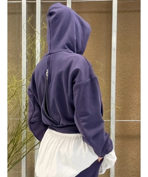 ELCHELE(エルチェレ)の「FRENCH TERRY HOODIE(パーカー・レディース・オフホワイト/ヘザーグレー/パープル・FREE)」の19枚目の写真