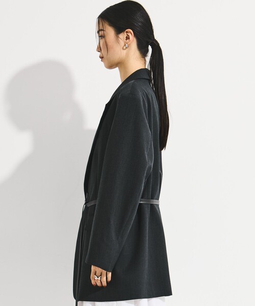 STUDIOUS（ステュディオス）の「【STUDIOUS/ステュディオス】Oversized Tailored Jacket/オーバーサイズテーラードジャケット（その他アウター・レディース・ダークグレー/ベージュ/ワイン・1/2）」の4枚目の写真