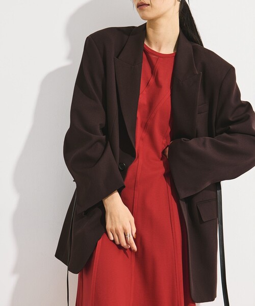 STUDIOUS（ステュディオス）の「【STUDIOUS/ステュディオス】Oversized Tailored Jacket/オーバーサイズテーラードジャケット（その他アウター・レディース・ダークグレー/ベージュ/ワイン・1/2）」の19枚目の写真