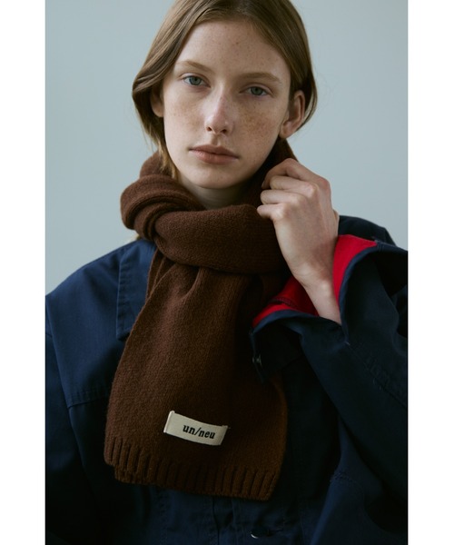 シンプルウールカラーマフラー / コンパクトマフラー（マフラー）｜un