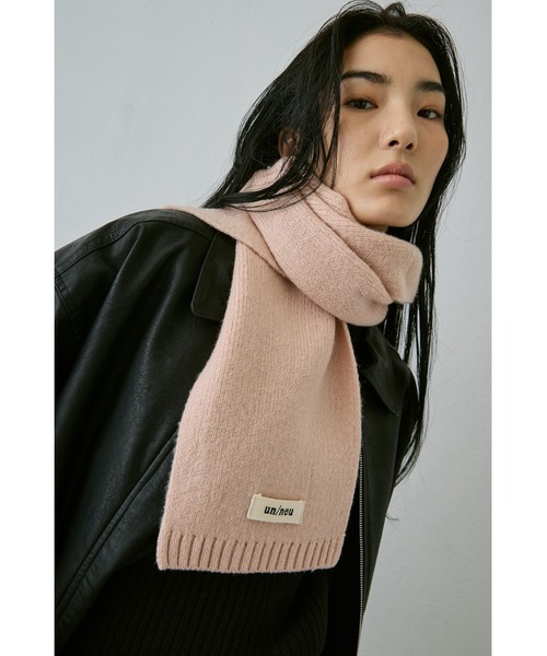 un/neu（アンノイ）の「シンプルウールカラーマフラー / コンパクトマフラー（マフラー・レディース・ブラウン/キャメル/ブルー/グレー/ライトブルー/ライトピンク/レッド/イエロー・FREE）」の7枚目の写真