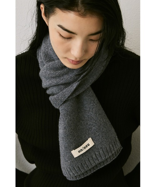 un/neu（アンノイ）の「シンプルウールカラーマフラー / コンパクトマフラー（マフラー・レディース・ブラウン/キャメル/ブルー/グレー/ライトブルー/ライトピンク/レッド/イエロー・FREE）」の19枚目の写真