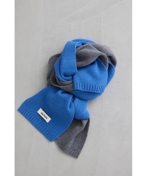 un/neu（アンノイ）の「シンプルウールカラーマフラー / コンパクトマフラー（マフラー・レディース・ブラウン/キャメル/ブルー/グレー/ライトブルー/ライトピンク/レッド/イエロー・FREE）」の9枚目の写真