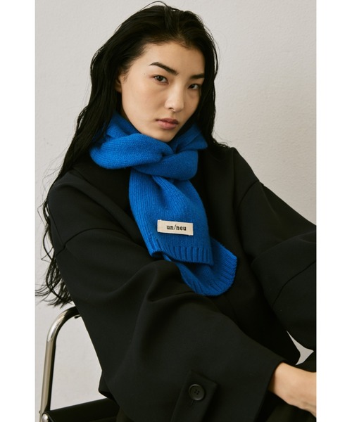 un/neu（アンノイ）の「シンプルウールカラーマフラー / コンパクトマフラー（マフラー・レディース・ブラウン/キャメル/ブルー/グレー/ライトブルー/ライトピンク/レッド/イエロー・FREE）」の13枚目の写真