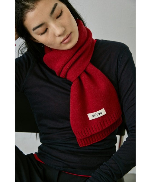 シンプルウールカラーマフラー / コンパクトマフラー（マフラー）｜un