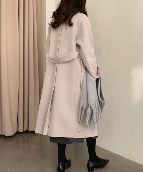 FREE STYLISTS（フリー スタイリスト）の「YUGA_YGMC Hoodie wool coat（チェスターコート・レディース・オフホワイト/キャメル・FREE）」の18枚目の写真